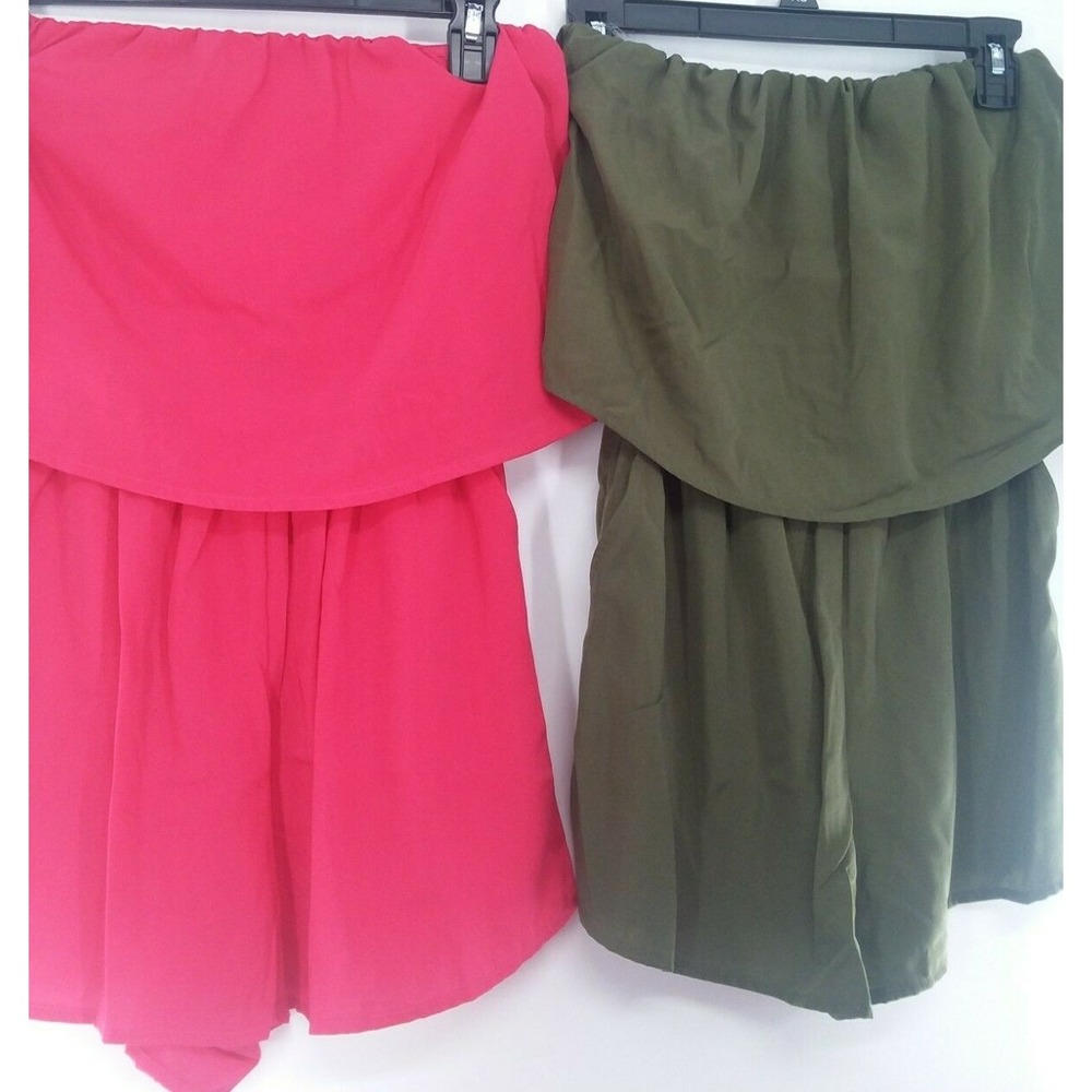 BeBop Olive Green & Fuschia Rompers Size XS Jr.